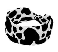 Bandeaux larges pour femmes, turban doux, texture vache de ferme noire et blanche, bandeau antidérapant, bandeau élastique pour la sueur, le yoga, l'entraînement, le yoga