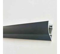 Bandeaux LED Pour Montage En Surface, Au Plafond, Linéaires, Profilés En Aluminium Pour Éclairage Indirect Et Direct, Éclairage D'ambiance Idéal Pour Le Salon, La Chambre Et Le Couloir(Black,1m-24v)