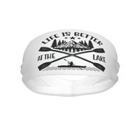 Bandeaux Life is Better at The Lake Sport Bandeau Anti-Transpiration Bandeau pour Cheveux Unisexe Adulte
