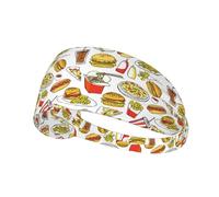Bandeaux noirs de 11 cm de large pour femmes - Cute Food No.1001 bandeaux pour cheveux pour femmes, bandeaux pour cheveux pour femmes