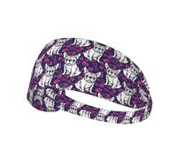 Bandeaux noirs de 11 cm de large pour femmes - Mignon bouledogue français No.1064 bandeaux pour cheveux pour femmes, bandeaux pour cheveux pour femmes