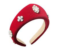 Bandeaux noirs en peluche avec perles pour femme - Accessoires de cheveux confortables pour des looks de vacances élégants