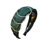 Bandeaux noués, larges et antidérapants pour femmes et filles - Accessoires à nœud supérieur noir et blanc (vert)