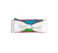 Bandeaux pour bébé fille avec imprimé drapeau de l'Ouzbékistan, doux, extensible, accessoire de cheveux pour bébé de 0 à 6 mois