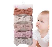 Bandeaux Pour Bébés Filles | Nœuds Cheveux - Lot De 5 Élastiques Doux Avec Et | Accessoires Un Usage Quotidien Ou Spécial, Ensemble, À