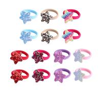 Bandeaux pour Cheveux en Nylon, 14 Pièces Élastiques à Queue de Cheval D’Étoile à Paillettes, pour Femmes