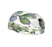 Bandeaux pour cheveux imprimés de feuilles d'eucalyptus vertes pour hommes et femmes, bandeau de course, bandeau anti-transpiration pour la salle de sport