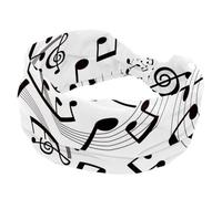 Bandeaux pour femme, motif notes de musique noires et blanches, bandeau antidérapant, élastique pour la sueur, le yoga, l'entraînement, le yoga