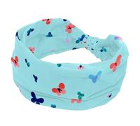 Bandeaux pour femme, motif papillon coloré et fleur sur fond bleu, turban antidérapant, élastique pour la sueur, le yoga, l'entraînement, le yoga