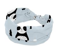 Bandeaux pour femme, panda mignon trésor national, bandeau large noué torsadé, bandeau élastique doux, accessoires pour cheveux tendance