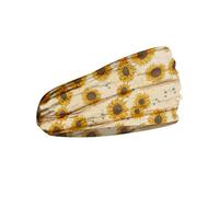Bandeaux pour femmes : bandeau de cheveux exquis athlétique imprimé floral bandana pour femmes bandeau fin tendance exquis minimaliste bandeau pour le sport (beige, taille unique)