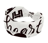 Bandeaux pour femmes, bandeau large pour la maison, c'est là que le cœur est tendance, bandeau élastique croisé, turban d'entraînement sportif