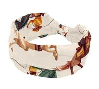 Bandeaux pour femmes, bandeau torsadé en croix, style vintage, occidental, cow-boys chevaux, doux, bandeau élastique, accessoire pour cheveux