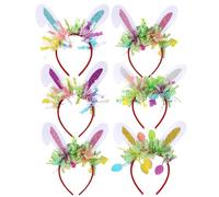 - Bandeaux pour femmes et filles, bandeaux de Pâques joyeuses - 6 bandeaux décoratifs de dessin animé | Bandeaux de printemps sûrs et non toxiques pour les rendez-vous, la danse, les voyages, les