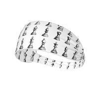 Bandeaux pour femmes et hommes, imprimé esquisse, échecs, bande de sueur, bandeau athlétique, sport, course à pied, entraînement