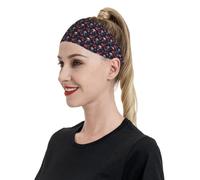 Bandeaux pour femmes et hommes - Motif tête de mort - Pour la course à pied, le football, la salle de sport