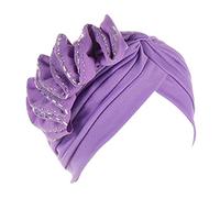 Bandeaux pour filles - Chapeau de football pour femme - Chapeau ethnique floral - Turban pour femme - Ne fait pas mal, G, Taille unique