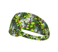 Bandeaux pour homme et femme, imprimé vigne turquoise, bandeau de sudation pour sport, course à pied, entraînement