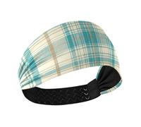 Bandeaux rafraîchissants à carreaux verts et blancs pour femmes, tendance, élastique, pour le volley-ball, le sport, le yoga, accessoires de yoga pour cabello de mujer