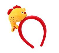 Bandeaux sur le thème des poissons de dessin animé en peluche douce élastique décoration de cheveux élégante pour enfants femmes fêtes événements scolaires bandeau antidérapant pour enfants