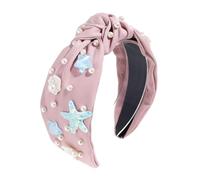 Bandeaux tressés pour la plage, les vacances, fausses perles, nœud, accessoires pour cheveux tendance pour femmes et filles