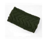Bandeaux tricotés hiver plus chaud Crochet large bandeau Turban for les femmes Bandana cheveux chapeaux accessoires(Dark green)