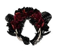 Bandeaux uniques en résine avec cornes de fleurs, cornes de bois, parfait pour Halloween et usage quotidien