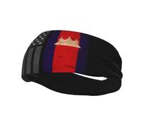 Bandeaux Vintage Cambodge Cambodge et Amérique Drapeau Sweatband pour Femmes Hommes-Yoga Sweat Band Élastique Large Bandes de Cheveux pour Le Sport Fitness