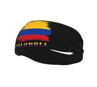 Bandeaux Vintage Colombie Colombiens Drapeau Bandeau pour Femmes Hommes-Bandes de Yoga pour le Sport Fitness-73