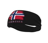Bandeaux Vintage Norwegia drapeau norvégien bandeau pour femmes hommes-Yoga bandeau de sueur élastique larges bandes de cheveux pour le sport Fitness