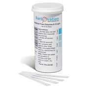 Bandelette de test de chlore résiduel à faible niveau sans chlore 0-10 ppm [fiole de 50 bandes plastiques]