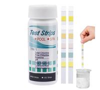 Bandelette de Test pour Eau de Piscine - Kit de Test pour Aquarium 100 - Set de Multifonctionnel à Résultats Immédiats pour Bassin, Eau Douce, Eau Salée et Spa