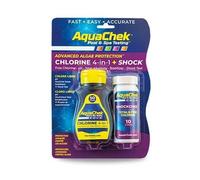 Bandelettes d'analyse piscine Aquachek Chlorine 4 en 1 + Shock AquaChek - 50 chlore et 10 shock