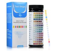 Bandelettes de test 16 en 1 pour piscine et spa, Aideepen kit de 100 bandelettes pour Chlore, pH, alcalinité totale, dureté, chlore total, chlore résiduel, etc.