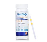 Bandelettes de test 3 en 1 pour piscine, spa, kit de test d'eau Aideepen 150 bâtonnets, testeur précis de pH, chlore résiduel et alcalinité totale dans piscine, aquarium