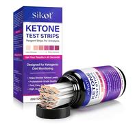 Bandelettes de Test Cétones Urine 200 - Résultats en 40 Secondes - Échelle de Couleurs Claire - Mesure Précise de la Cétose - Idéal pour Régime Keto, Low-Carb & Jeûne Intermittent
