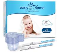 Bandelettes de test d'ovulation Easy@Home pour femmes avec l'application de suivi Premom, lot de 50 tests LH et 50 gobelets à urine pour le suivi de l'ovulation