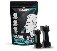 Bandelettes nasales anti ronflement nasal strips - Pack 60 pièces (30 sommeil + 30 sport) Patch nasal respiration, dilatateur/écarteur nasal puissant contre nez bouché et congestion, large, premium