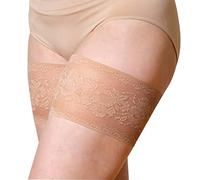 Bandelettes.Originale. Bandeaux de cuisse élastique anti-frottement pour lui et pour elle - Empêche le frottement des cuisses. Beige Peony. E