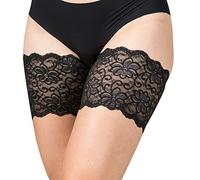 Bandelettes.Originale. Bandeaux de cuisse élastique anti-frottement pour lui et pour elle - Empêche le frottement des cuisses. Noir Dolce. D