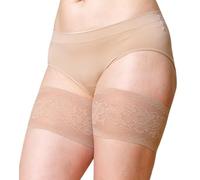 Bandelettes.Originale. Bandeaux de cuisse élastique anti-frottement pour lui et pour elle - Empêche le frottement des cuisses. Beige Peony. D