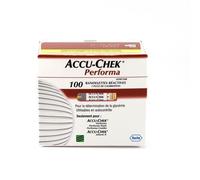 Bandelettes réactives - Accu-Chek Performa - 100 unités - Contrôle glycémie - Roche Diagnostics