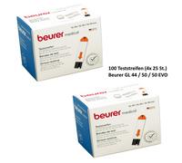 Bandelettes Test Beurer 100 Pièce Gl 44/50/50 Bz Blutzucker-Test Durable 03-26