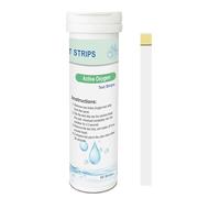 Bandelettes Test d’Oxygène Actif pour Piscine & Spa - 50 Pièces, 0-25 mg/L, Analyse Rapide de l’Eau en 30s, Contrôle Ozone