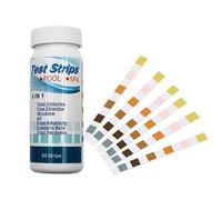 Bandelettes Test Piscine 6 En 1 - Mesure PréCise Ph, Chlore, Brome, Dureté & Acide Cyanurique - 50 Tests Rapides Et Faciles,Testeur Piscine Ph Et Chlore