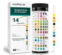 Bandelettes urinaires 14 en 1 - 100 tests - Analyse urine multi-paramètres - Glucose, protéines, pH, cétone, infection urinaire - Auto-test santé