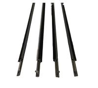 Bandeprotection Porte Pour Highlander Protecteur Joint D'étanchéité Verre Extérieur Stratifié 4 Pièces Chrome Ou Noir Fenêtre En Caoutchouc À L'extérieur(4 pcs set black)