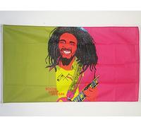 Bandera Bob Marly Guitare Jamaïque Double Face Bannière Personnalisée Imperméable Drapeau Grand Pour Célébrations Anniversaires Supporters 90X150Cm