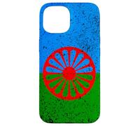 Bandera Drapeau Gitana en Forme de cœur - Drapeau International Roman Gitane Coque pour iPhone 15