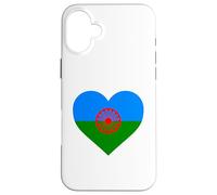 Bandera Drapeau Gitana en Forme de cœur - Drapeau International Roman Gitane Coque pour iPhone 16 Plus